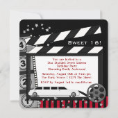ムービースターSweet Sixteenパーティー招待状 招待状 (裏面)