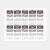 ムービーストリップグレーシェードカラー衣服名 ラベル (シート)