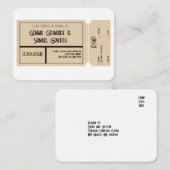 ムービーチケットをテーマにしたRSVPカード エンクロージャーカード (正面/裏面)