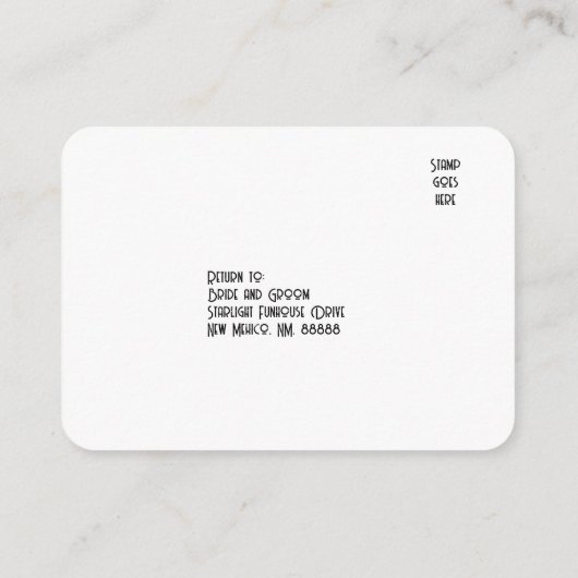 ムービーチケットをテーマにしたRSVPカード エンクロージャーカード (裏面)