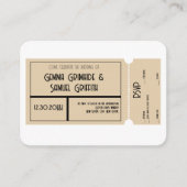 ムービーチケットをテーマにしたRSVPカード エンクロージャーカード (正面)