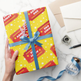 ムービーチケットパターンのラッピング紙 ラッピングペーパー