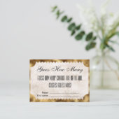 ムービーチケットブライダルシャワー推測キス数 エンクロージャーカード (スタンド正面)