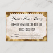 ムービーチケットブライダルシャワー推測キス数 エンクロージャーカード (正面)