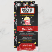 ムービーチケット招待状、ムービーナイト招待状 (正面/裏面)