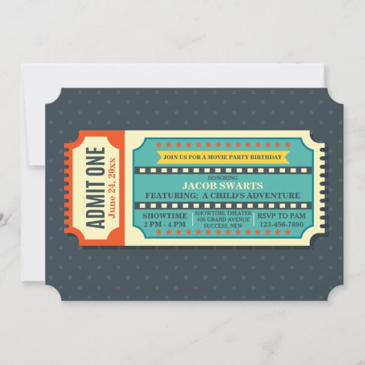 ムービーチケット招待状 招待状 (正面)