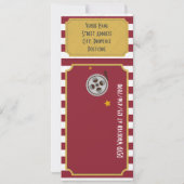 ムービーチケット誕生日パーティー追加フォト招待状 招待状 (裏面)