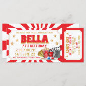 ムービーチケット誕生日招待状 (正面/裏面)