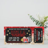 ムービーチケット誕生日招待状 (スタンド正面)