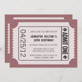 ムービーチケット 招待状 (正面/裏面)