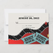 ムービーテーマの返信カード 出欠カード (正面)