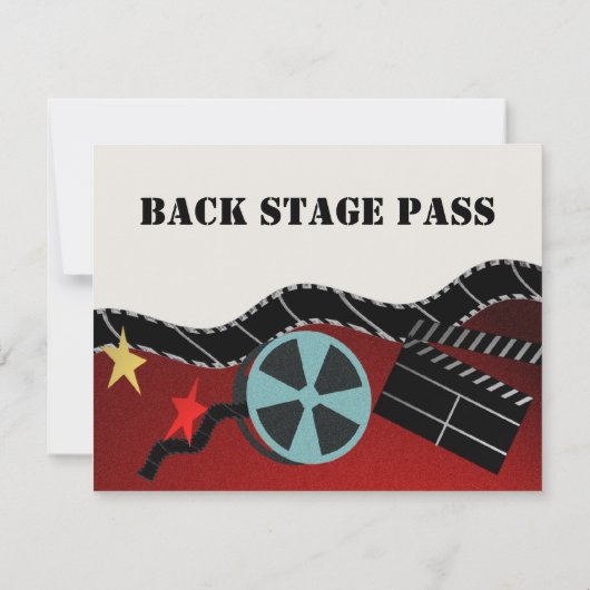 ムービーテーマの返信カード 出欠カード (裏面)