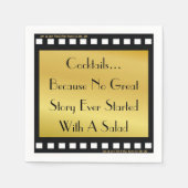 ムービーテーマカクテルパーティーナプキンス スタンダードカクテルナプキン (正面)