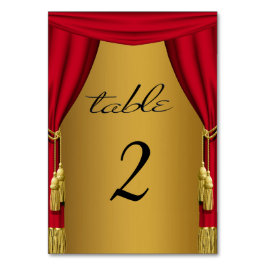 ムービーテーマカーテン金ゴールド テーブルナンバー