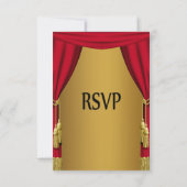 ムービーテーマカーテン金ゴールドRSVP 出欠カード (裏面)