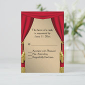 ムービーテーマカーテン金ゴールドRSVP 出欠カード (スタンド正面)