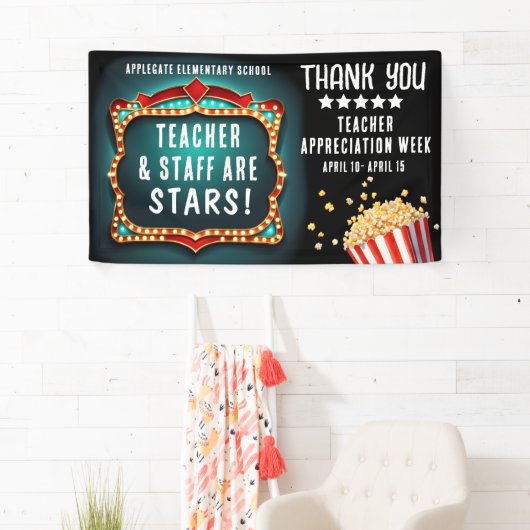 ムービーテーマ先生評価ウィークのバナー 横断幕 (インサイチュ)