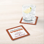 ムービーテーマ結婚のマーキー記号 スクエアペーパーコースター (インサイチュ)