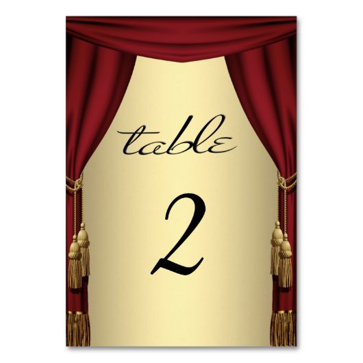 ムービーテーマ金ゴールドテーブル番号 テーブルナンバー (正面)