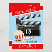 ムービーテーマ13番目の誕生日 招待状 (正面/裏面)