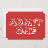 ムービーナイトスリープポコーン誕生日パーティーレッド 招待状 (裏面)