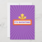 ムービーナイトハリウッドクラッパー誕生日招待状 招待状 (裏面)