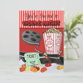 ムービーナイトバースデーパーティ招待状 招待状 (スタンド正面)