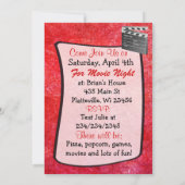 ムービーナイトバースデーパーティ招待状 招待状 (裏面)