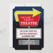 ムービーナイトバースデーパーティ招待状 招待状 (正面)