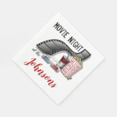 ムービーナイトパーソナライズされた紙ナプキンカスタムズ スタンダードランチョンナプキン (角)