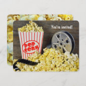 ムービーナイトパーティー 招待状 (正面/裏面)