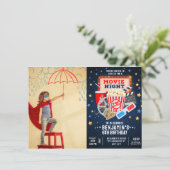 ムービーナイトフォト誕生日招待状 招待状 (スタンド正面)