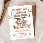 ムービーナイトホリデークリスマスパーティの招待状 招待状