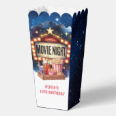 ムービーナイトポップコーン子供の誕生日 フェイバーボックス (正面)