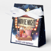 ムービーナイトポップコーン子供の誕生日 フェイバーボックス (正面サイド)
