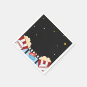 ムービーナイトポップコーン裏庭パーティー スタンダードカクテルナプキン (角)