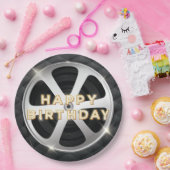 ムービーナイトラグジュアリーハッピーバースデー ペーパープレート (パーティー)