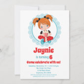 ムービーナイトレッドヘアガールズ誕生日招待状 招待状 (正面)