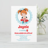 ムービーナイトレッドヘアガールズ誕生日招待状 招待状 (スタンド正面)