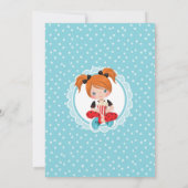 ムービーナイトレッドヘアガールズ誕生日招待状 招待状 (裏面)