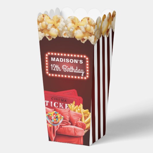 ムービーナイト誕生日カスタムレッドソファ フェイバーボックス (正面)
