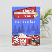 ムービーナイト誕生日サンキューカード (スタンド正面)