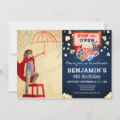 ムービーナイト誕生日フォト招待状 招待状 (正面)