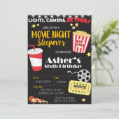 ムービーナイト誕生日招待状 |ムービーパーティー 招待状 (スタンド正面)