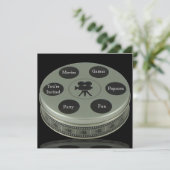 ムービーナイト誕生日招待状 招待状 (スタンド正面)