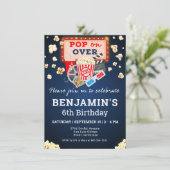 ムービーナイト誕生日 招待状 (スタンド正面)