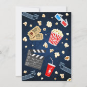 ムービーナイト誕生日 招待状 (裏面)