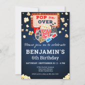 ムービーナイト誕生日 招待状 (正面)