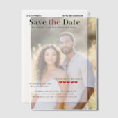 ムービーパーソナライズされたポスター日付オーバーレイの保存 ベラム紙招待状 (オフセット (カップル))