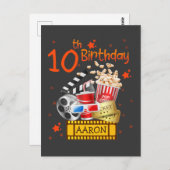 ムービーパーティー シネマ 劇場 誕生日 マッチング ポストカード (正面/裏面)